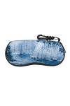 SATUSA Magnifique étui à lunettes à fermeture éclair avec motif paysage de neige, pochette souple pour lunettes de soleil, ét