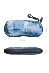 SATUSA Magnifique étui à lunettes à fermeture éclair avec motif paysage de neige, pochette souple pour lunettes de soleil, ét