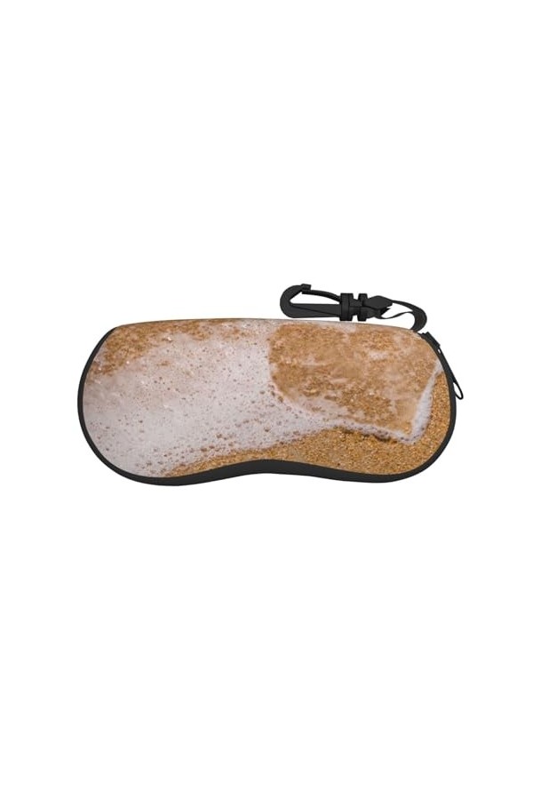 SATUSA Étui à lunettes avec fermeture éclair et motif cœur - Pochette souple pour lunettes de soleil - Étui de voyage portabl