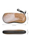 SATUSA Étui à lunettes avec fermeture éclair et motif cœur - Pochette souple pour lunettes de soleil - Étui de voyage portabl