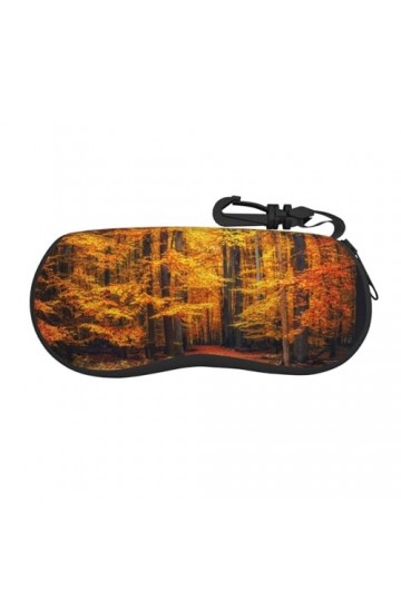 SATUSA Étui à lunettes avec fermeture éclair et motif paysage dautomne - Pochette souple pour lunettes de soleil - Étui de v