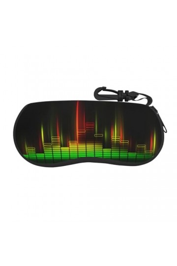 SATUSA Étui à lunettes à fermeture éclair avec imprimé musique cool - Pochette souple pour lunettes de soleil - Étui de voyag