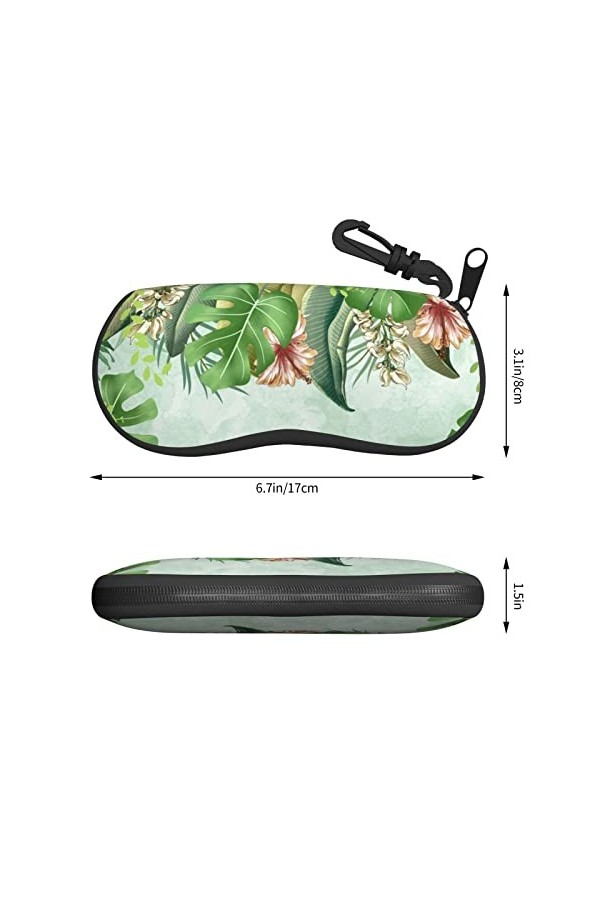 SATUSA Étui à lunettes à fermeture éclair avec fermeture éclair, pochette souple pour lunettes de soleil, étui de voyage port