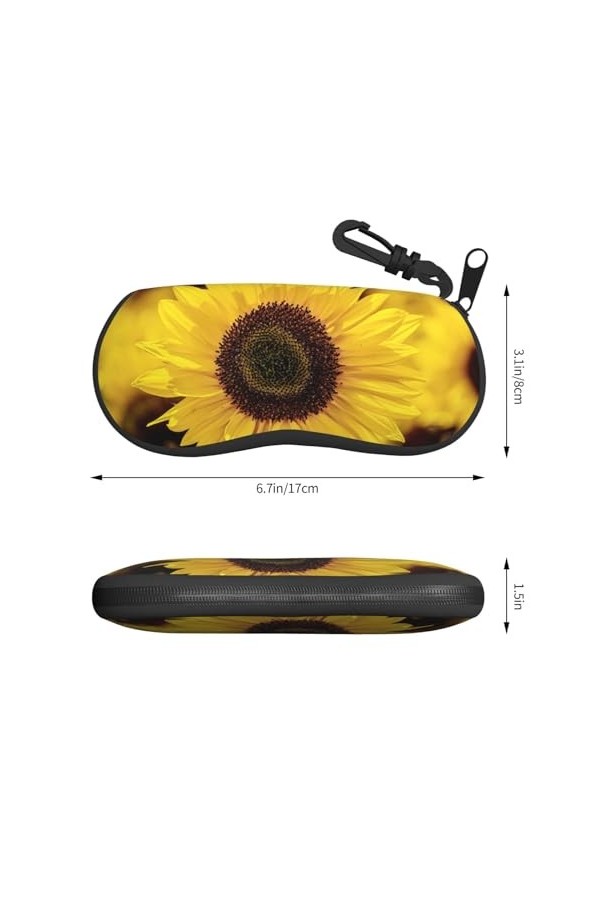SATUSA Étui à lunettes à fermeture éclair avec fermeture éclair, pochette souple pour lunettes de soleil, étui de voyage port