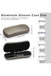 Hifot Etui Lunettes Rigide en Aluminium, Étui Lunettes en Métal Boite a Lunette, Boîte Lunette de Lecture Etui Lunettes de So