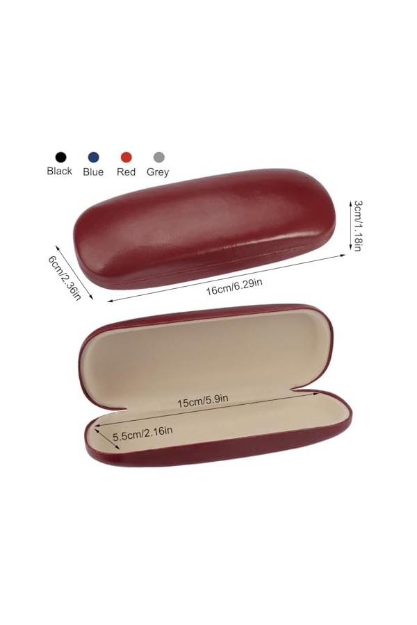 Jinsion 4 Pièces Etui à Lunette Rigide, Etui Lunettes pour Femmes, Hommes y Enfant, Boite Lunettes Rigide Portable, Boîte à L