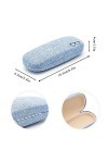 Sixfolo 2 Pièces Étuis à Lunettes Toile de Lin Etui Lunettes Rigide pour Femme Homme Enfant Aîné Lunettes Boîte de Protection