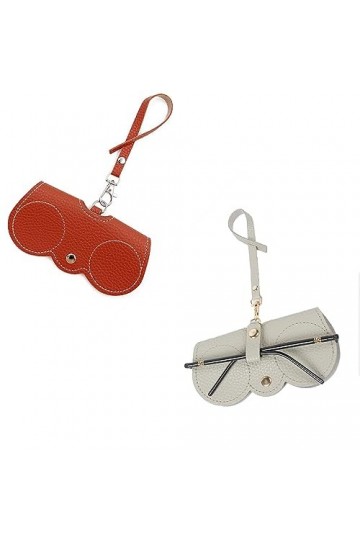 2 pièces Pochette à Lunettes Sac à Lunettes cuir PU souple PU Mince Pochette Lunettes Etui Lunette Boîte à Lunettes Sac Porte