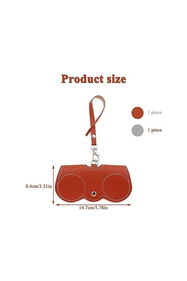 2 pièces Pochette à Lunettes Sac à Lunettes cuir PU souple PU Mince Pochette Lunettes Etui Lunette Boîte à Lunettes Sac Porte