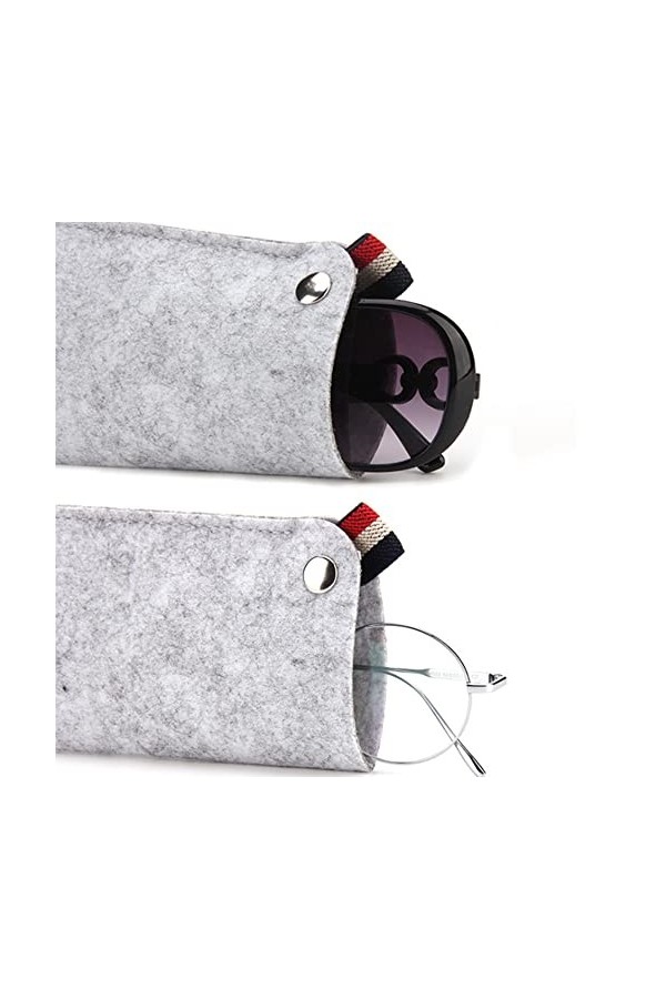 4 Pcs Étui Lunettes Portable Souple Housse De Protection Pour Lunettes Organisateur De Lunettes Sac à Lunettes En Feutre Poch