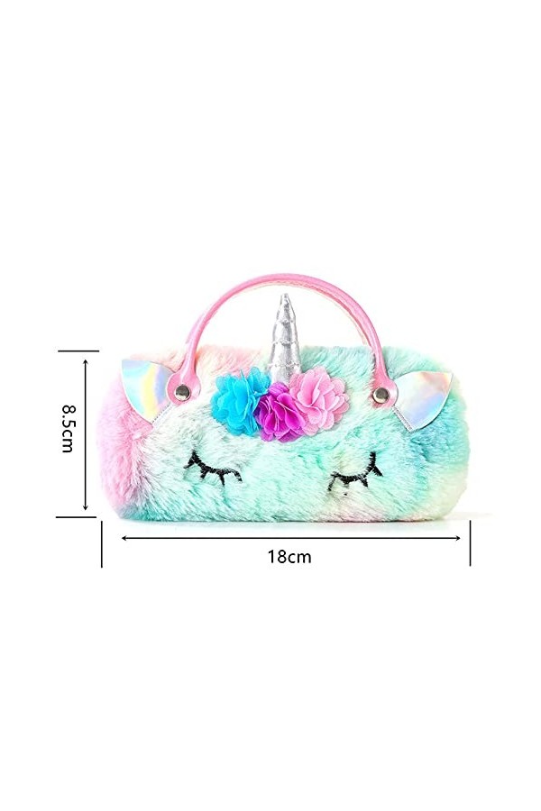 Hifot Peluche Licorne étui Lunettes Enfants, Mermaid Rigide étui Lunettes Soleil pour Fille garçon