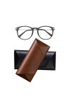 FZSECRIU 2 Pièces Étuis à Lunettes Femme, Etui Lunettes Cuir, Rangement Lunettes, Boite a Lunette, Etui Lunettes Rigide Homme