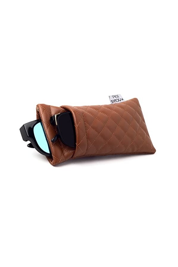 Face Shadow Étui à Lunettes Souple pour 2 Lunettes, Pochette Lunettes avec Chiffon de Nettoyage, Étui à Lunettes de Soleil Ul