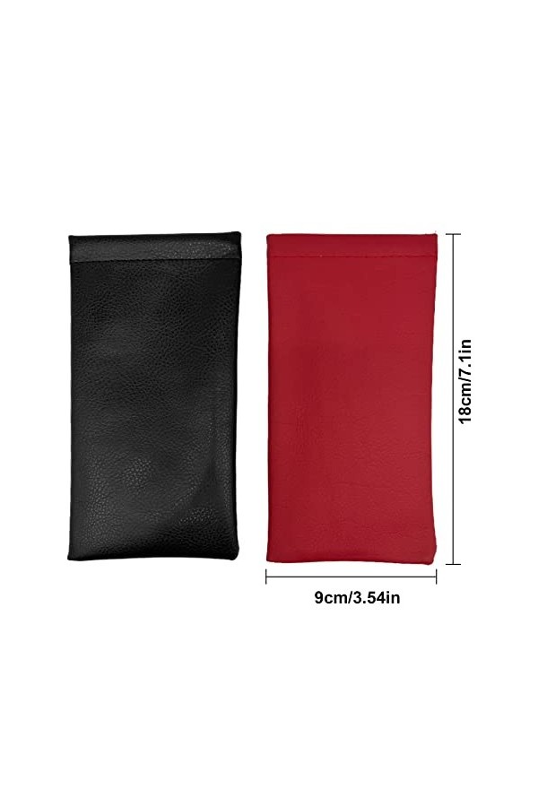 TSHAOUN 8 pièces Étui à lunettes souple Lunettes de Poche Portable faux cuir étuis à lunettes de soleil étui à lunettes pour 