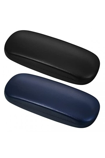 Firtink Lot de 2 étuis à lunettes en cuir synthétique pour homme et femme, Mixcolor, taille unique