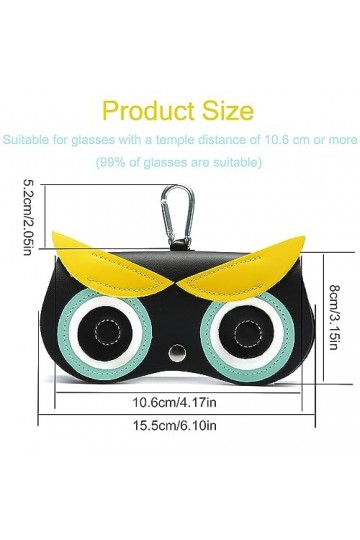 ALUYF 2 Pièces Etuis Lunettes Souple,Étui à Lunette Portable,Sac à Lunettes de Soleil en Cuir,Étui à Lunettes de Voyage Porta