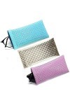 3 Pièces Souple PU Cuir Sac Lunettes, PU Cuir Étui à Lunettes, Boitier Lunettes Lecture, Etui Lunettes Souple Pochette de Feu