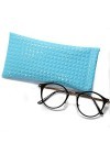 3 Pièces Souple PU Cuir Sac Lunettes, PU Cuir Étui à Lunettes, Boitier Lunettes Lecture, Etui Lunettes Souple Pochette de Feu