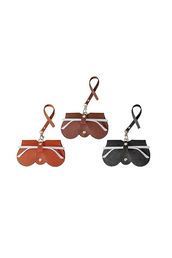 JIAHAICHI Etuis Lunettes Souple Étui Lunettes Cuir Étui à Lunettes de Voyage Portable PU Cuir Étui à Lunettes Etui à Lunettes