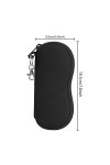 alladaga Lot de 3 Sacs de Lunettes de Soleil Portables en Néoprène avec Fermeture éclair pour Homme et Femme