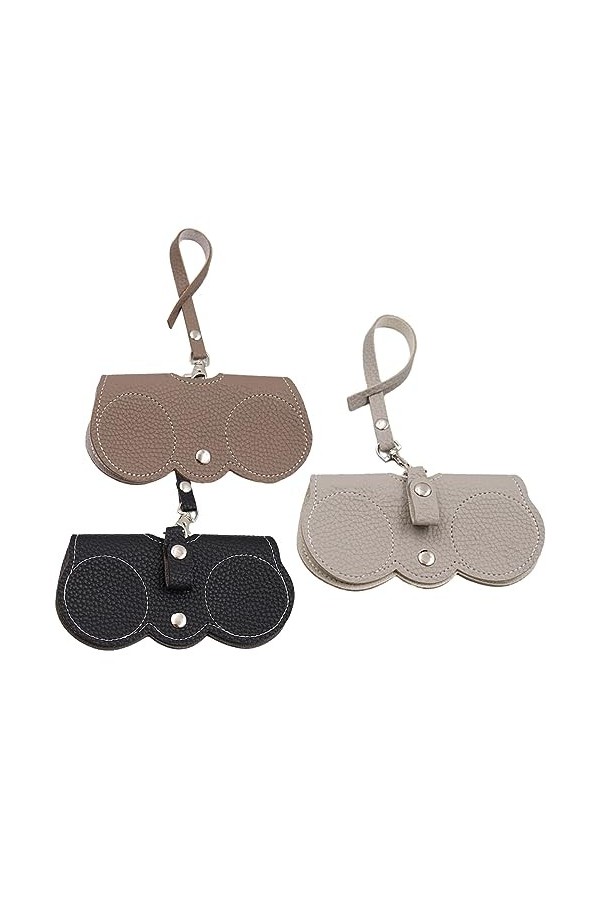 Zodors 3PCS Étui Lunettes, cuir poche Sac Souple de Lunettes de Soleil Anti Rayures Étuis à Lunettes étui à Lunettes de Solei