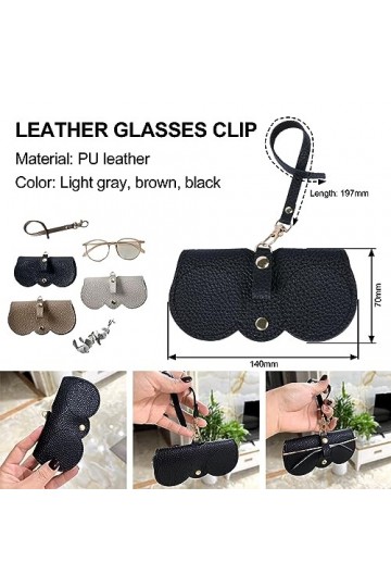 Zodors 3PCS Étui Lunettes, cuir poche Sac Souple de Lunettes de Soleil Anti Rayures Étuis à Lunettes étui à Lunettes de Solei