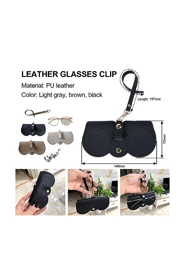 Zodors 3PCS Étui Lunettes, cuir poche Sac Souple de Lunettes de Soleil Anti Rayures Étuis à Lunettes étui à Lunettes de Solei