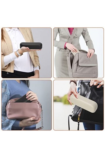 Boisbresil 2PCS Étui à Lunettes Rigide avec 2 Tournevis pour Lunettes et 2 Chiffon Lunette, Étui à Lunettes Universel en Cuir