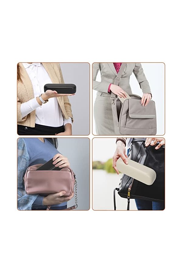 Boisbresil 2PCS Étui à Lunettes Rigide avec 2 Tournevis pour Lunettes et 2 Chiffon Lunette, Étui à Lunettes Universel en Cuir