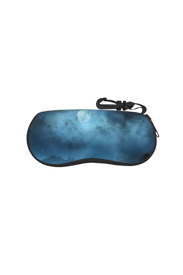 OPSREY Nighttime The Cobbles at Street Étui à lunettes avec fermeture éclair et sac de rangement portable pour lunettes de so