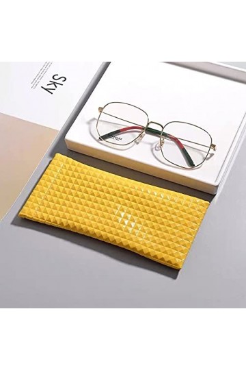 Pochette à Lunettes de Soleil,4 pièces Sac Lunettes PU Cuir Étui à Lunettes pour Femmes Hommes Lunettes de Soleil et Lunettes