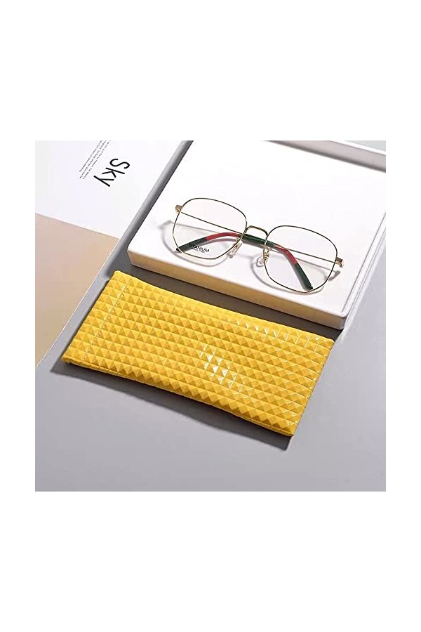 Pochette à Lunettes de Soleil,4 pièces Sac Lunettes PU Cuir Étui à Lunettes pour Femmes Hommes Lunettes de Soleil et Lunettes