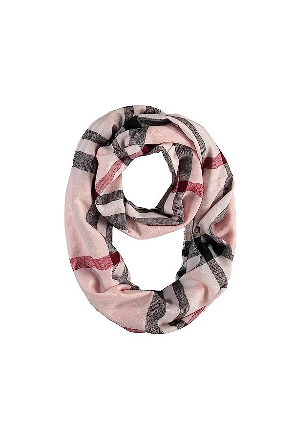 FRAAS Echarpe Loop 60 x 78 cm - Made in Germany - Echarpe tubulaire à carreaux pour femmes - Polyacrylique