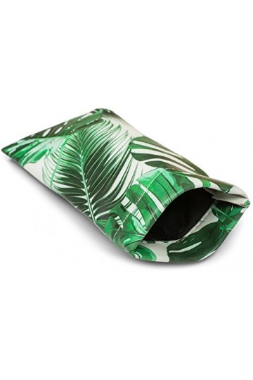 styleBREAKER Étui pour lunettes de soleil avec imprimé palmiers et chiffon de nettoyage, étui avec fermeture à cliquet, unise