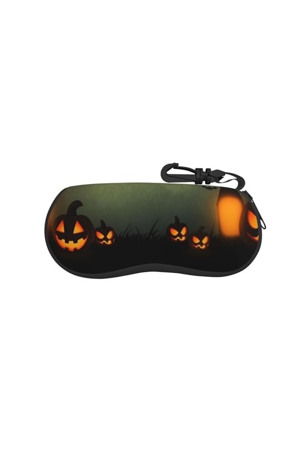 OPSREY Étui à lunettes avec fermeture éclair imprimé Happy Thanksgiving - Sac de rangement portable pour lunettes de soleil, 