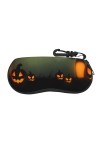 OPSREY Étui à lunettes avec fermeture éclair imprimé Happy Thanksgiving - Sac de rangement portable pour lunettes de soleil, 