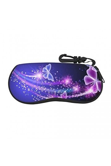 ESASAM Étui à lunettes papillon violet - Ultra léger, durable et portable - Parfait pour la maison, la voiture, le sport et l