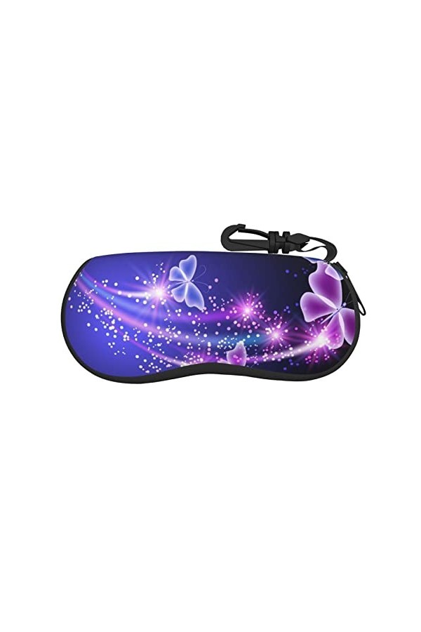 ESASAM Étui à lunettes papillon violet - Ultra léger, durable et portable - Parfait pour la maison, la voiture, le sport et l
