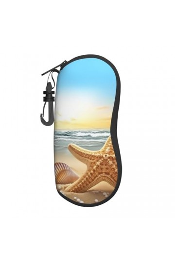 OPSREY Étui de rangement pour lunettes de soleil avec fermeture éclair - Motif cerf - Décoration de Noël, Mur de briques usé 
