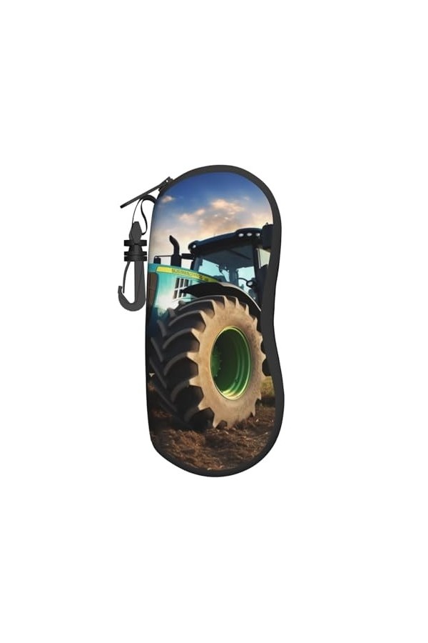 OPSREY Étui souple à fermeture éclair pour lunettes de soleil Motif biscuits pain dépice, Tour Eiffel Paris Gris, taille uni