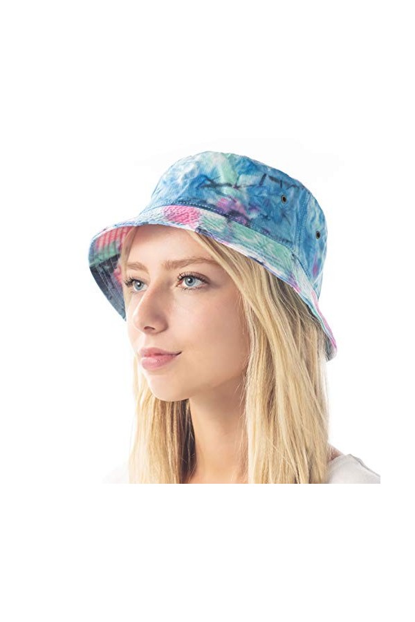 The Hat Depot 300N Chapeau de soleil unisexe 100 % coton - bleu - L/XL