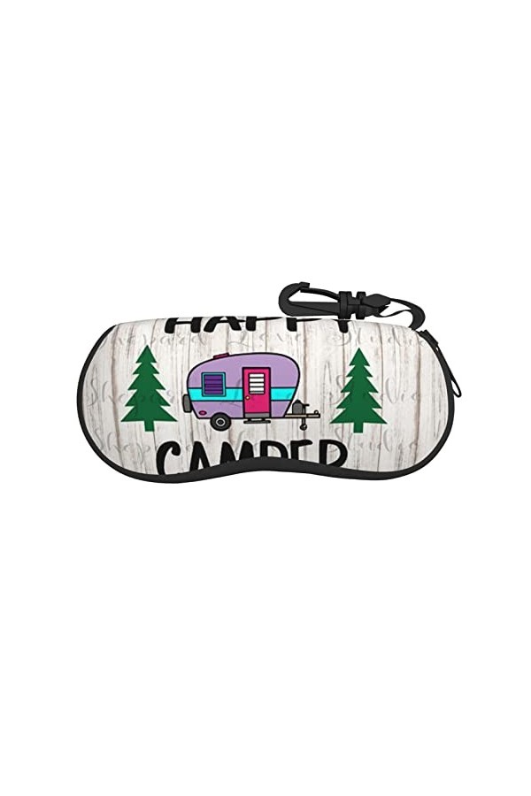 JCAKES Étui à lunettes unisexe bohème avec fleurs de lotus dorées, boîte de rangement pour lunettes de soleil, étui de protec