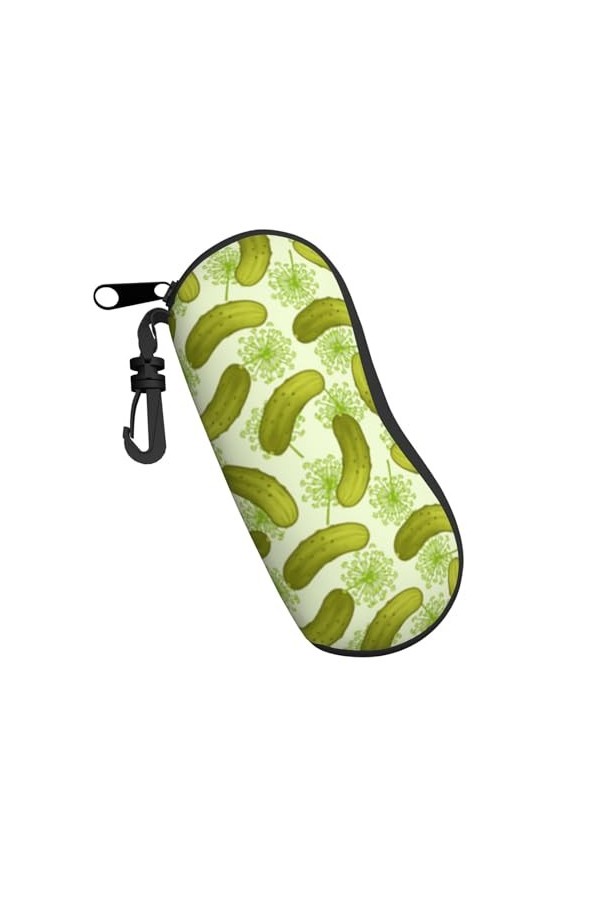 Étui à lunettes pour sushi aneth cornichons, étui de protection portable, boîte de lunettes de soleil tendance avec une boucl
