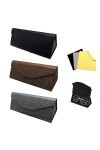 LZYKJGS 3 Pièces Boîte de Lunettes, Etui à Lunettes, Étui à Lunettes Pliable, Étui à Lunettes Magnétique, avec 3 Chiffon à Lu