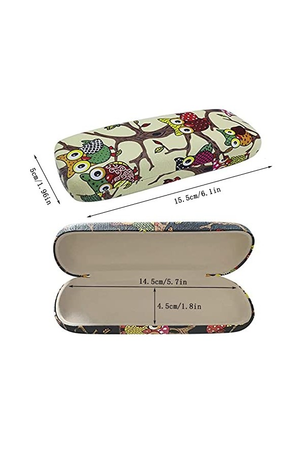 AWYY 2 Pièces Etui à Lunettes Myopie, Étui à Lunettes Rigide pour Lunettes de Myopie, Étui à Lunettes Rigide pour Lunettes de