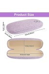 Etui Lunettes Rigide, 4 Pièces Étui à Lunettes Rigide en Toile de Lin, Boite Lunettes Rigide Portable, Étui de Protection pou