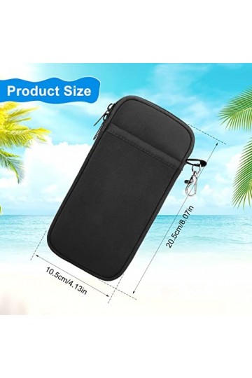 HIFOT 3 Pièces Double Étui à Lunettes, Néoprène Étui Lunettes Souple avec Fermeture éclair, Anti-Rayures Étuis à Lunettes, Sa