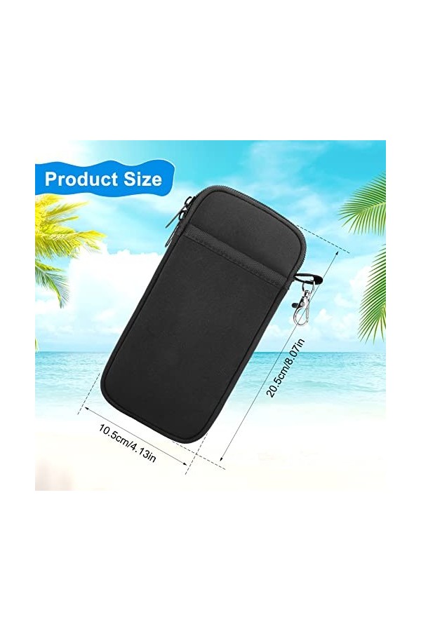 HIFOT 3 Pièces Double Étui à Lunettes, Néoprène Étui Lunettes Souple avec Fermeture éclair, Anti-Rayures Étuis à Lunettes, Sa