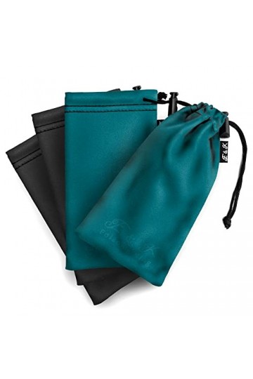 Edison & King Etui a lunettes - pack de 4 - microfibres mixte 