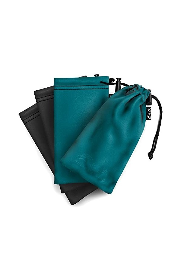 Edison & King Etui a lunettes - pack de 4 - microfibres mixte 